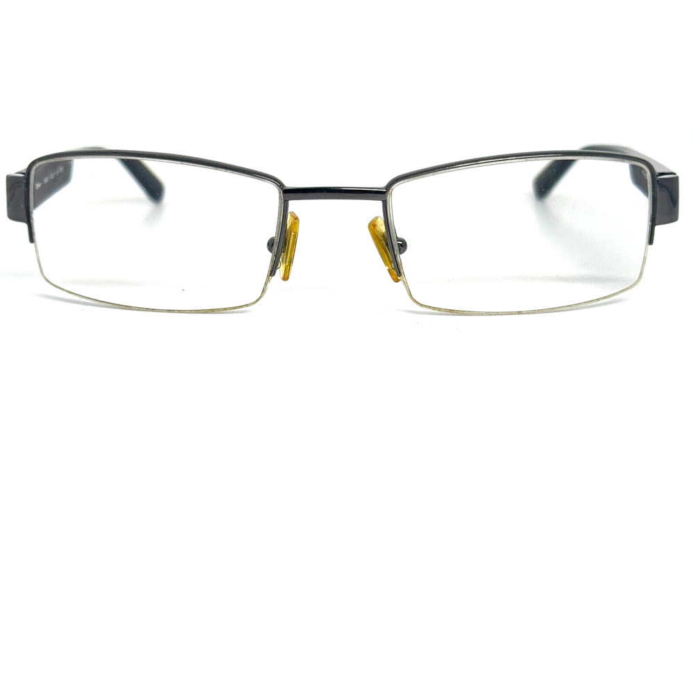 Morel France Eyeglasses Frame Silver Black Half‎ rim H16236